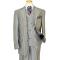 Extrema Silver Grey / Purple / Lavender / White Pinstripes Super 140's Wool Vested Suit HA00120 / HA00098